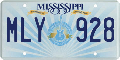 MS license plate MLY928
