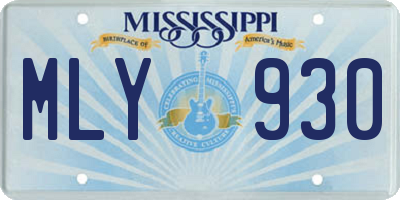 MS license plate MLY930