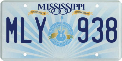 MS license plate MLY938