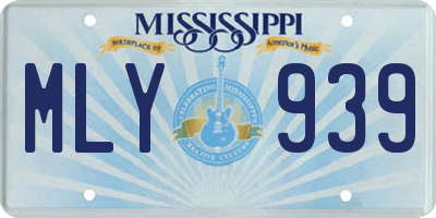MS license plate MLY939
