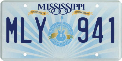 MS license plate MLY941