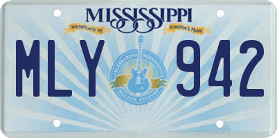 MS license plate MLY942