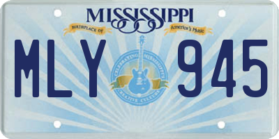 MS license plate MLY945