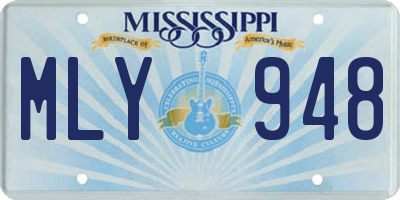MS license plate MLY948