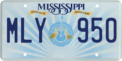 MS license plate MLY950