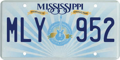 MS license plate MLY952