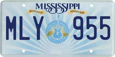 MS license plate MLY955