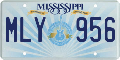 MS license plate MLY956