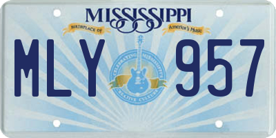 MS license plate MLY957