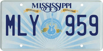 MS license plate MLY959