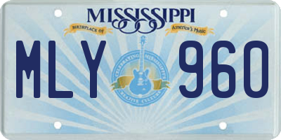 MS license plate MLY960