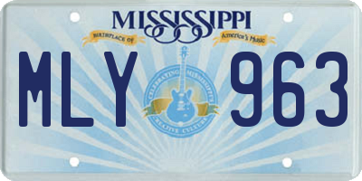 MS license plate MLY963