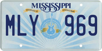 MS license plate MLY969