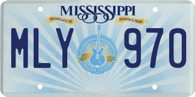 MS license plate MLY970
