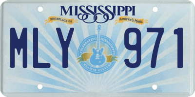 MS license plate MLY971