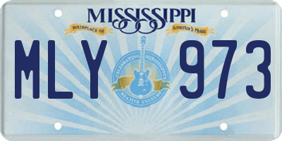 MS license plate MLY973