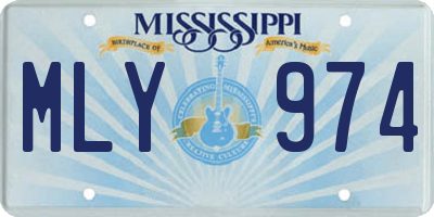MS license plate MLY974