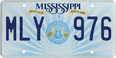 MS license plate MLY976