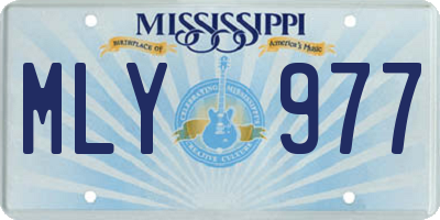 MS license plate MLY977