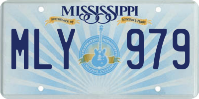 MS license plate MLY979
