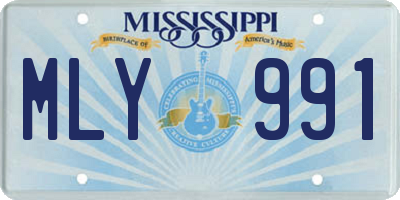 MS license plate MLY991