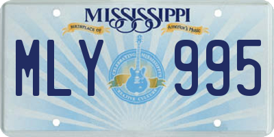 MS license plate MLY995