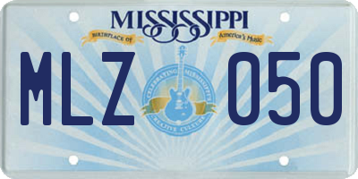 MS license plate MLZ050