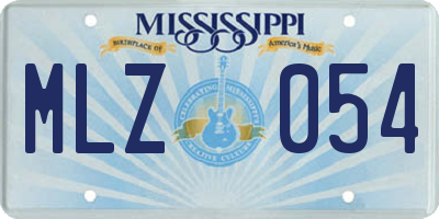 MS license plate MLZ054