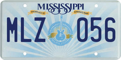 MS license plate MLZ056