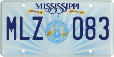 MS license plate MLZ083