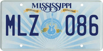 MS license plate MLZ086