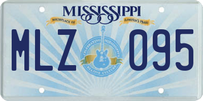 MS license plate MLZ095