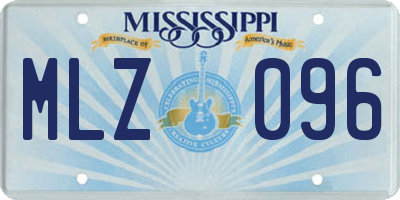 MS license plate MLZ096