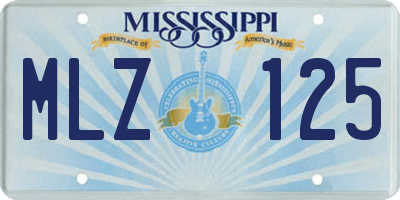 MS license plate MLZ125