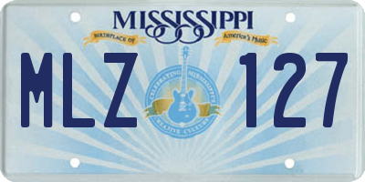 MS license plate MLZ127