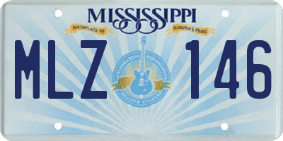 MS license plate MLZ146