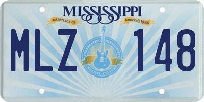 MS license plate MLZ148