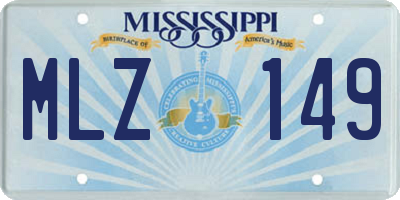 MS license plate MLZ149
