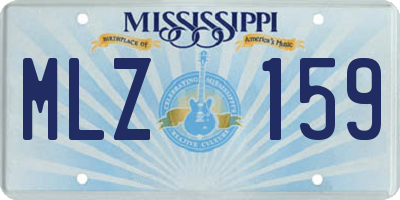 MS license plate MLZ159