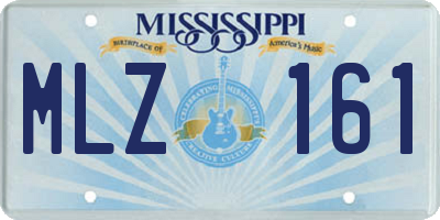 MS license plate MLZ161