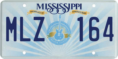 MS license plate MLZ164