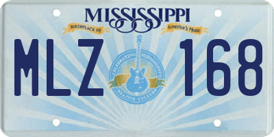 MS license plate MLZ168