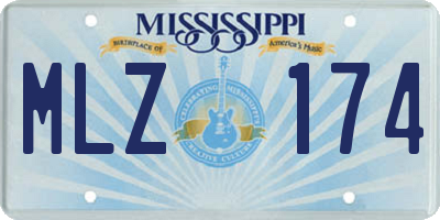 MS license plate MLZ174