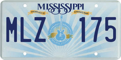 MS license plate MLZ175