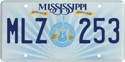 MS license plate MLZ253