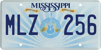 MS license plate MLZ256