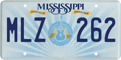 MS license plate MLZ262