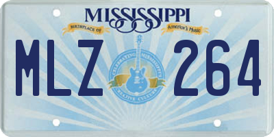 MS license plate MLZ264