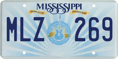 MS license plate MLZ269