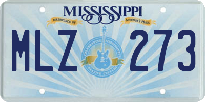 MS license plate MLZ273